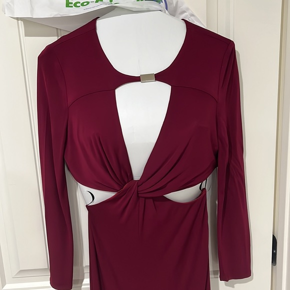 ABS Cut Out Long Sleeve Gown - Picture 2 of 2